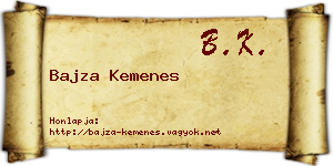 Bajza Kemenes névjegykártya